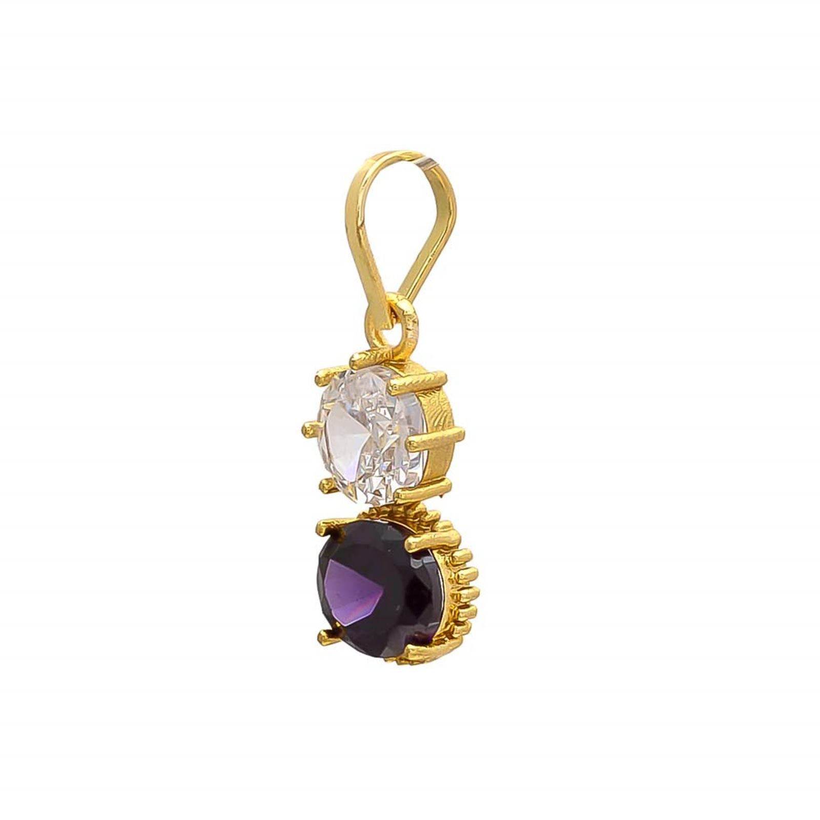 Zircon & Blue Sapphire Pendant for Luck & Protection - Aemorio