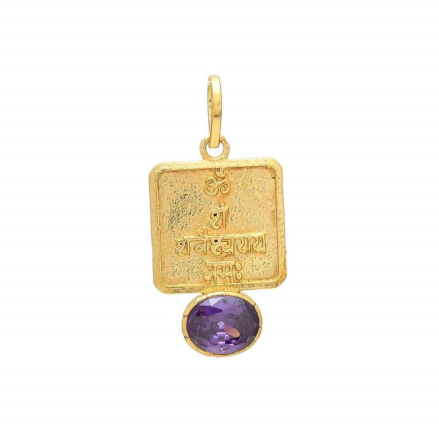 Blue Sapphire Pendant for Aquarius - Gold Plated - Aemorio
