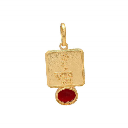 🦁 Leo Zodiac Ruby Pendant – Confidence & Clarity Boost inner strength, love, and leadership with Manik gemstone - Aemorio