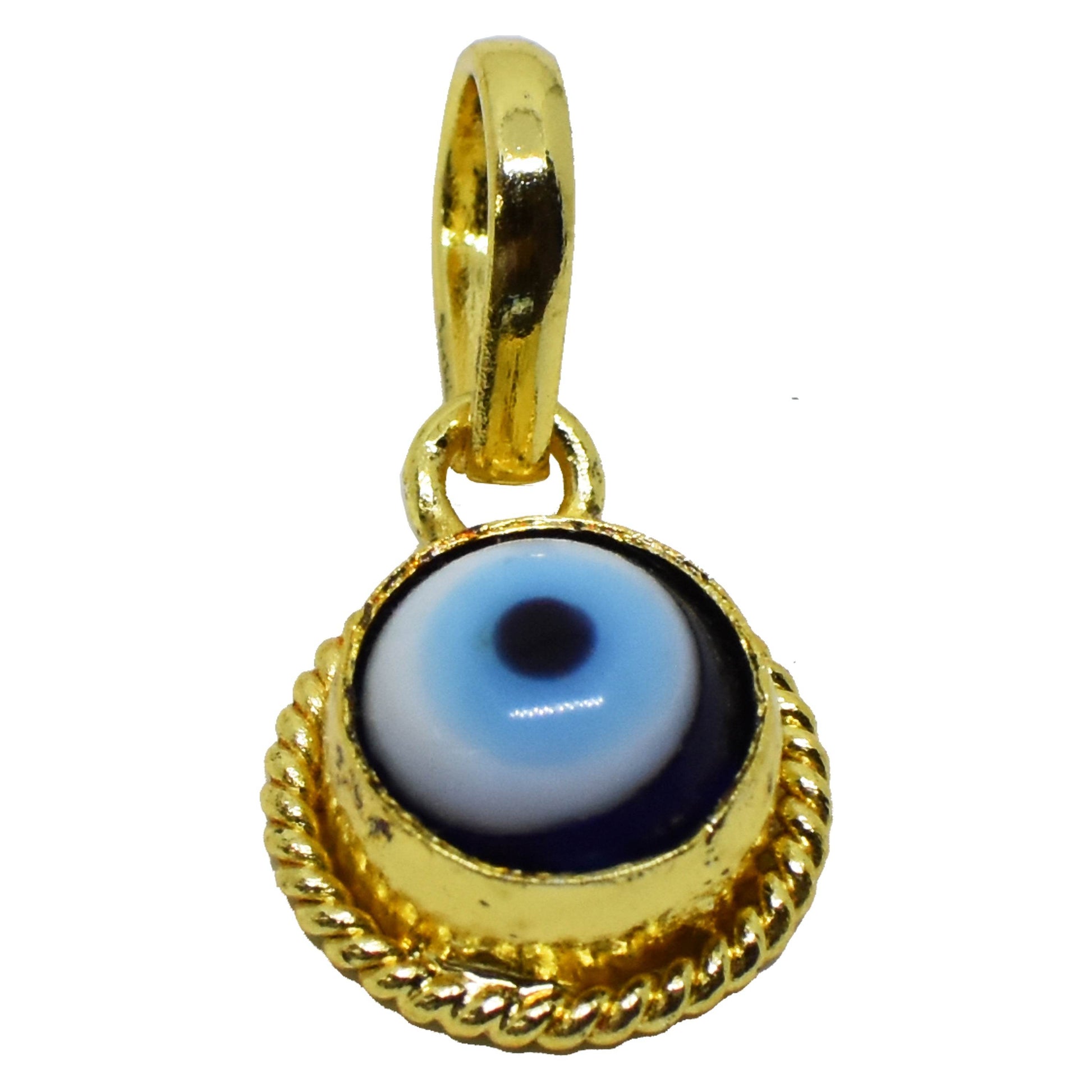 Small Evil Eye Stone Pendant – Protection & Positivity Ward off negativity with this elegant, powerful charm - Aemorio
