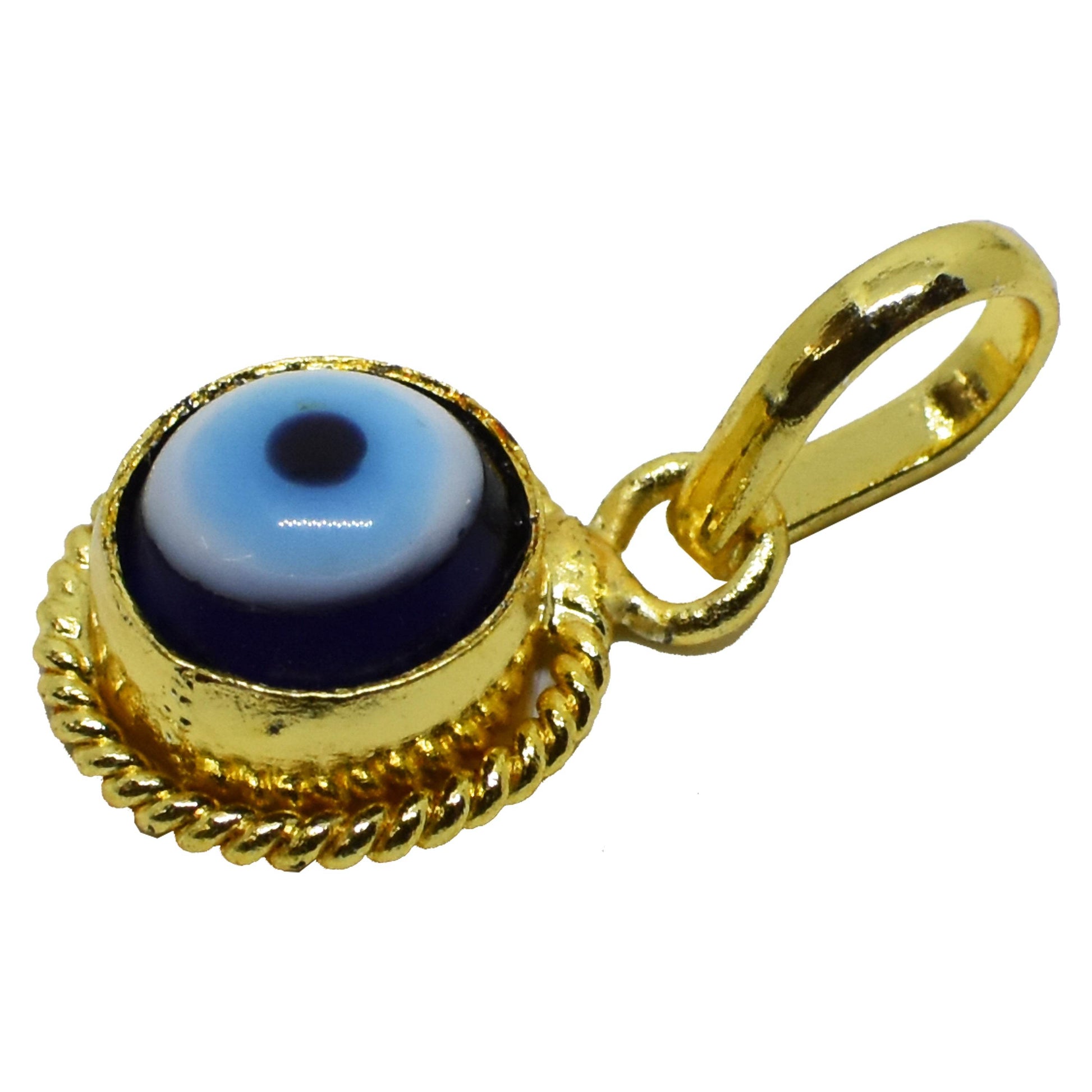 Small Evil Eye Stone Pendant – Protection & Positivity Ward off negativity with this elegant, powerful charm - Aemorio