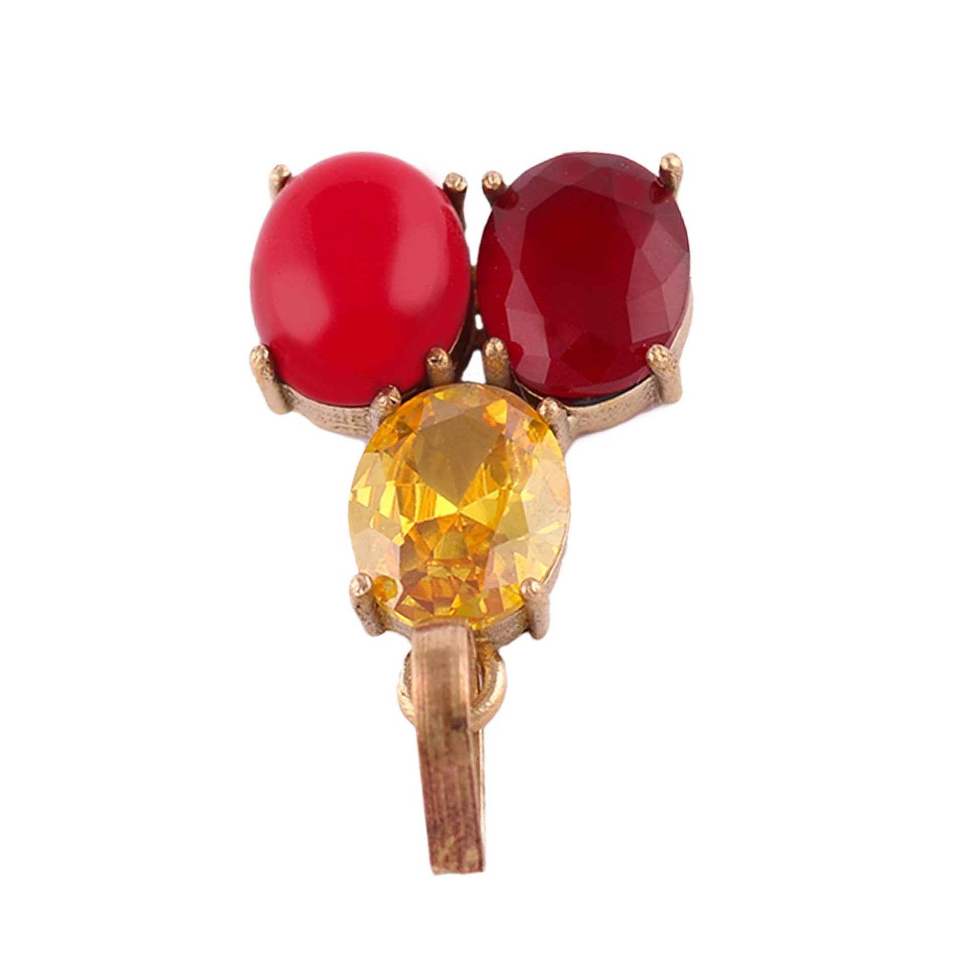 Elegant Panchdhatu Bracelet with Gemstones for Healing - Aemorio