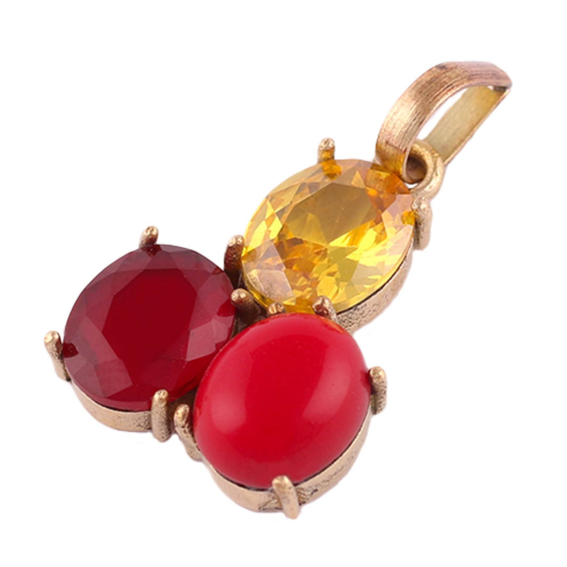 Elegant Panchdhatu Bracelet with Gemstones for Healing - Aemorio