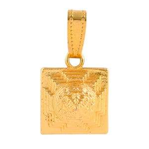 Gold Plated Shri Yantra Pendant for Men & Women - Aemorio