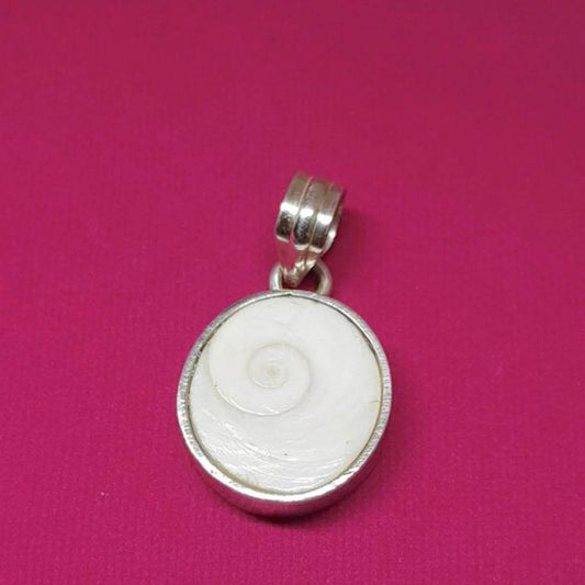 Silver Gomti Chakra Pendant for Wealth & Protection - Aemorio