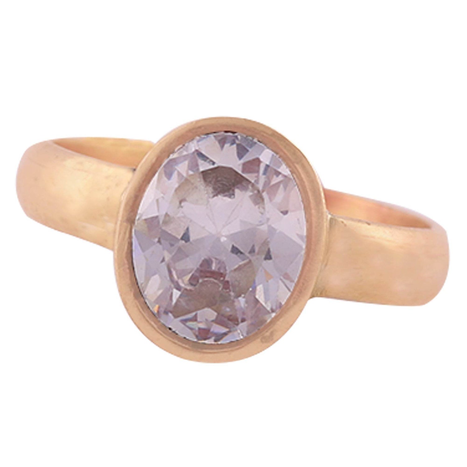 Zircon Panchdhatu Cubic Zirconia Adjustable Ring - Elegant & Healing - Aemorio