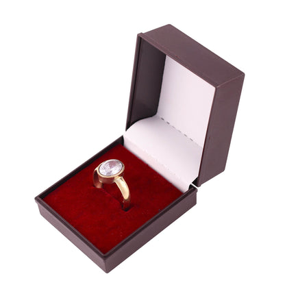 Zircon Panchdhatu Cubic Zirconia Adjustable Ring - Elegant & Healing - Aemorio