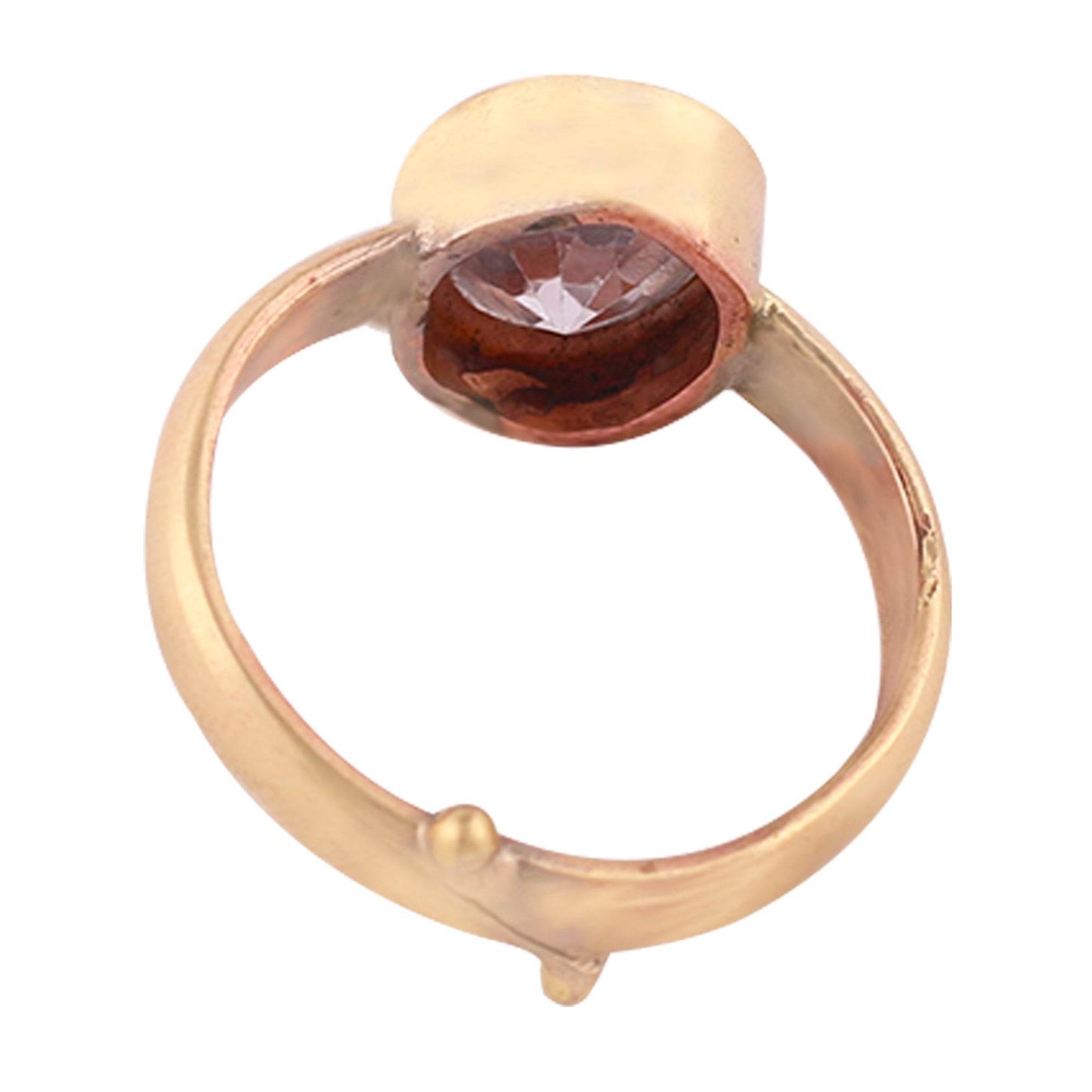 Zircon Panchdhatu Cubic Zirconia Adjustable Ring - Elegant & Healing - Aemorio