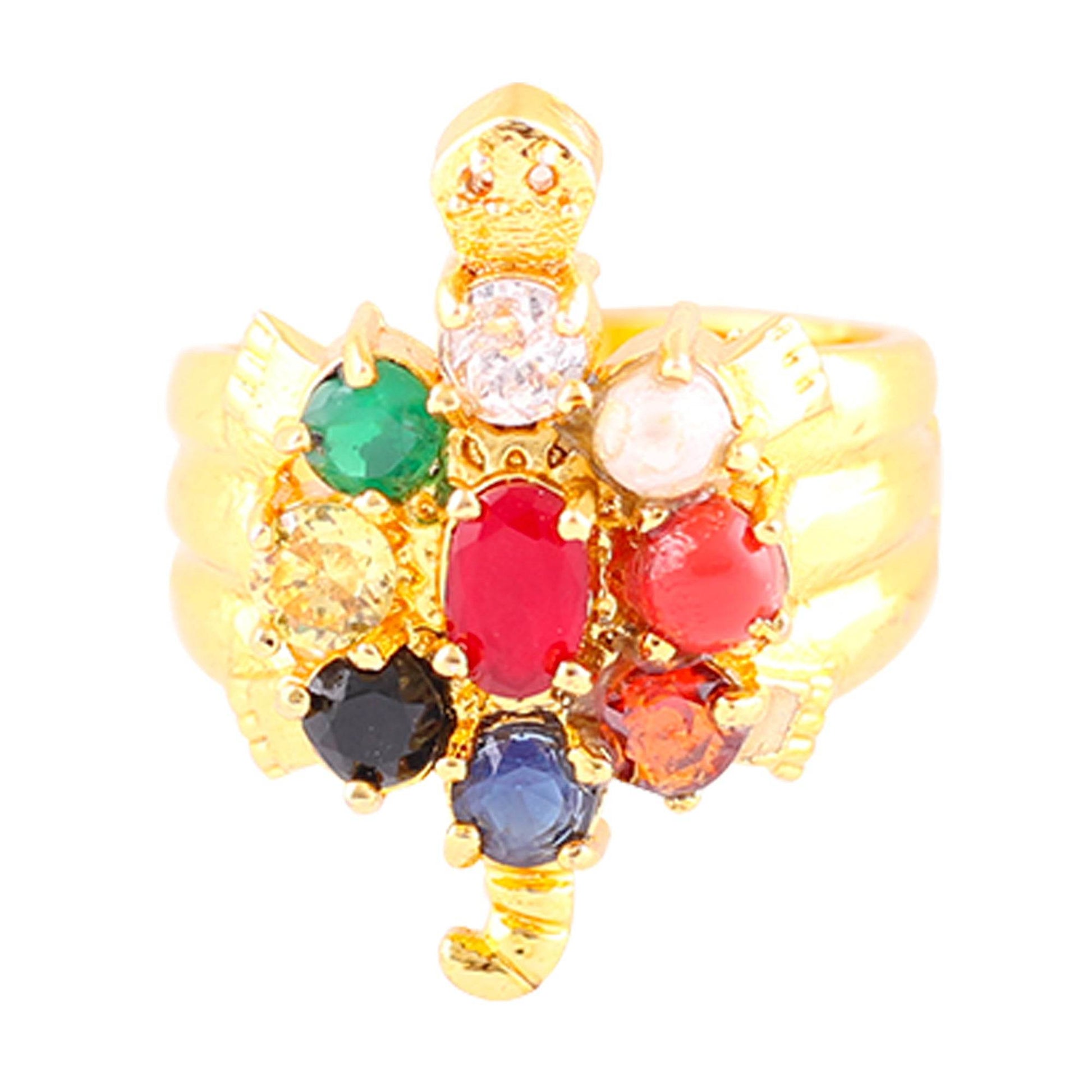 Navratna Tortoise Ring – Prosperity & Protection - Aemorio