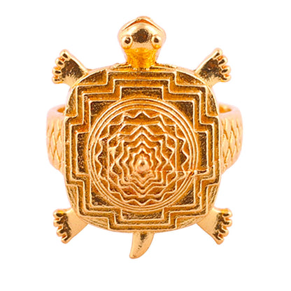 Meru ShriYantra Tortoise Ring – Blessings of Prosperity & Wisdom - Aemorio