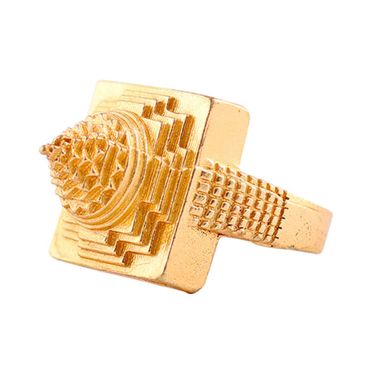 Meru Shri Yantra Ring in Panchdhatu - Blessing of Lakshmi - Aemorio