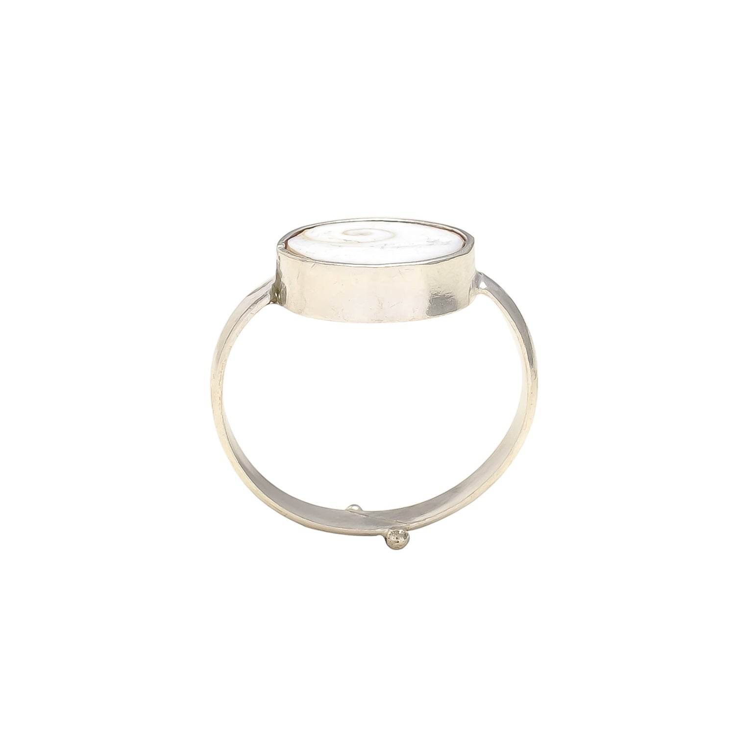 Natural Gomti Chakra Ring – Gold-Plated, Divine Blessings - Aemorio