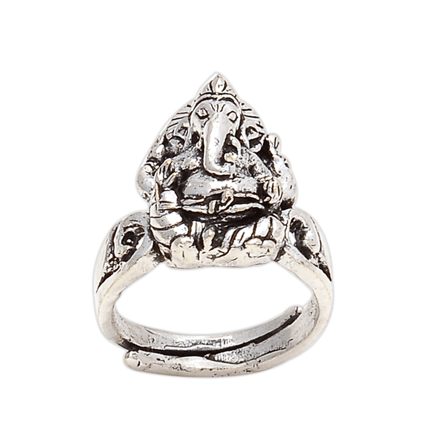Buy Lord Ganesha Silver Ring – Panchdhatu Spiritual Ring - Aemorio