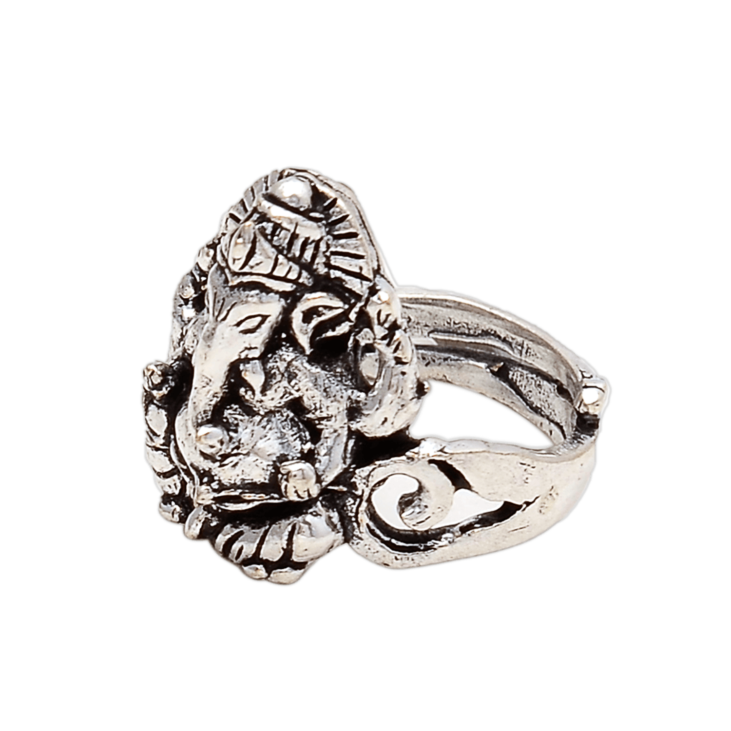 Buy Lord Ganesha Silver Ring – Panchdhatu Spiritual Ring - Aemorio