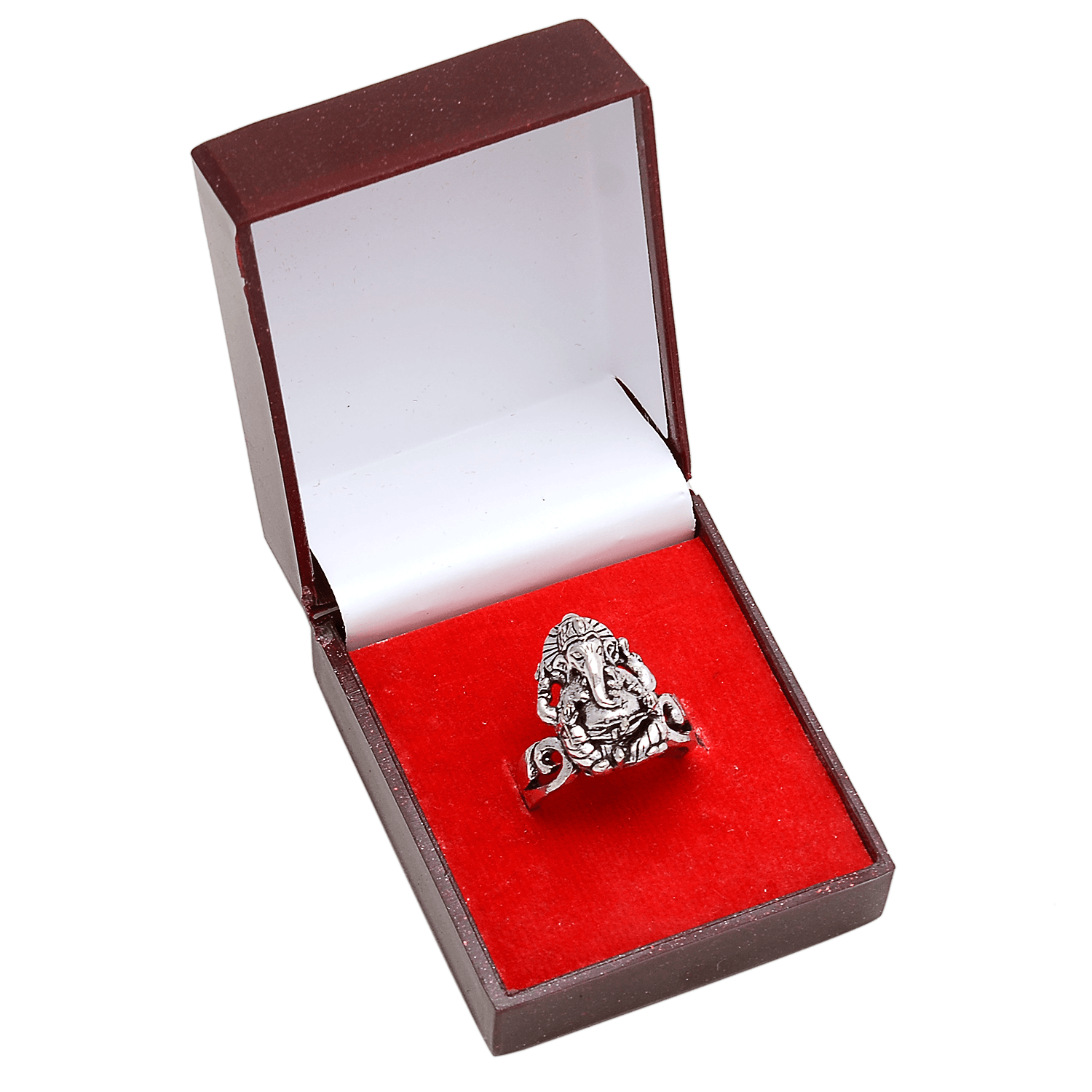 Buy Lord Ganesha Silver Ring – Panchdhatu Spiritual Ring - Aemorio