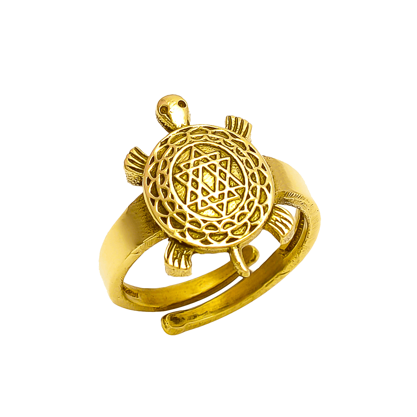 Meru Tortoise Shri Yantra Ring – Prosperity & Protection - Aemorio