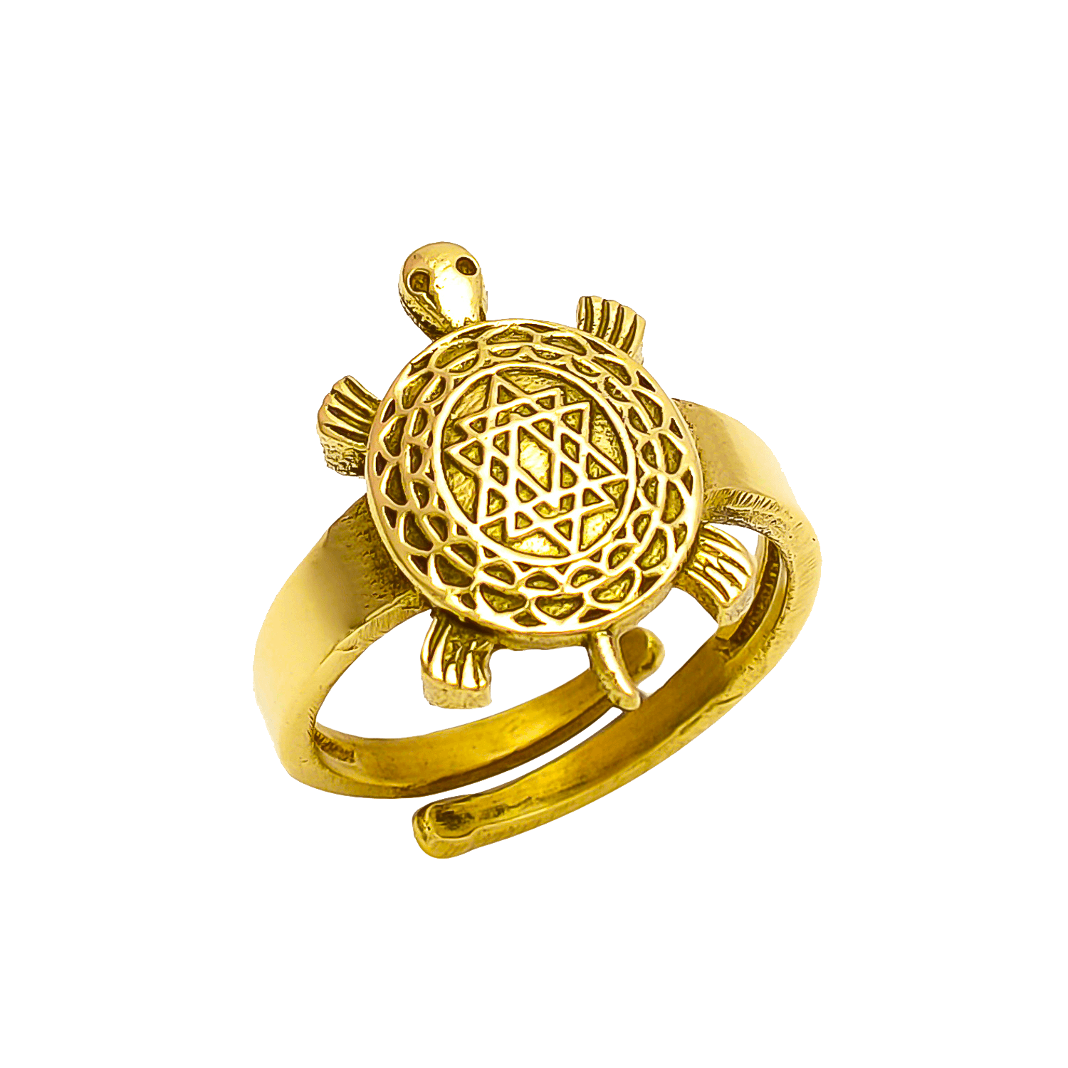 Meru Tortoise Shri Yantra Ring – Prosperity & Protection - Aemorio