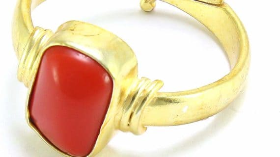 Amazon.com: ADITYA JEWELS Red color Ring Certified Natural 7.25 Ratti Red  Coral Ring Astrological Purpose Ring Moonga Stone Ring Adjustable  Panchdhatu Gemstone Ring For Christmas Gift Men's & Women's: Clothing,  Shoes &