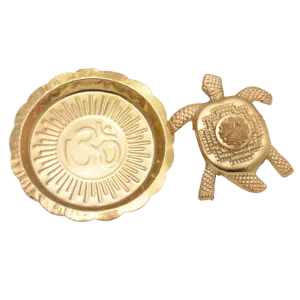 Vastu Meru Shree Yantra Tortoise in Plate Set of 2 PCS