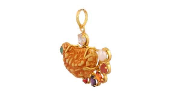 Ek Mukhi Rudraksha Navratan Pendant